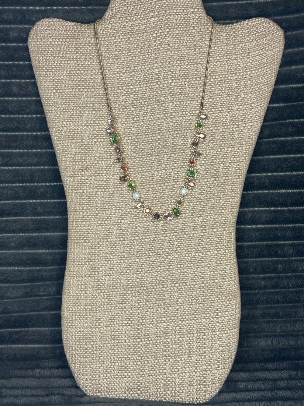 LOFT Colorful Multi-Stone Statement Necklace